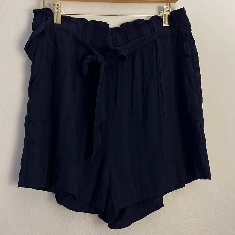 Polo Ralph Lauren Blue Elastic Waist Belted Shorts Size L
